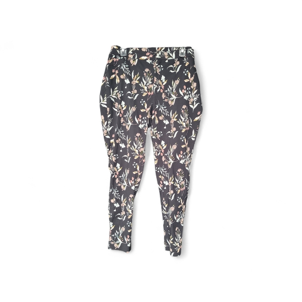 Women's Black Floral Print Pants